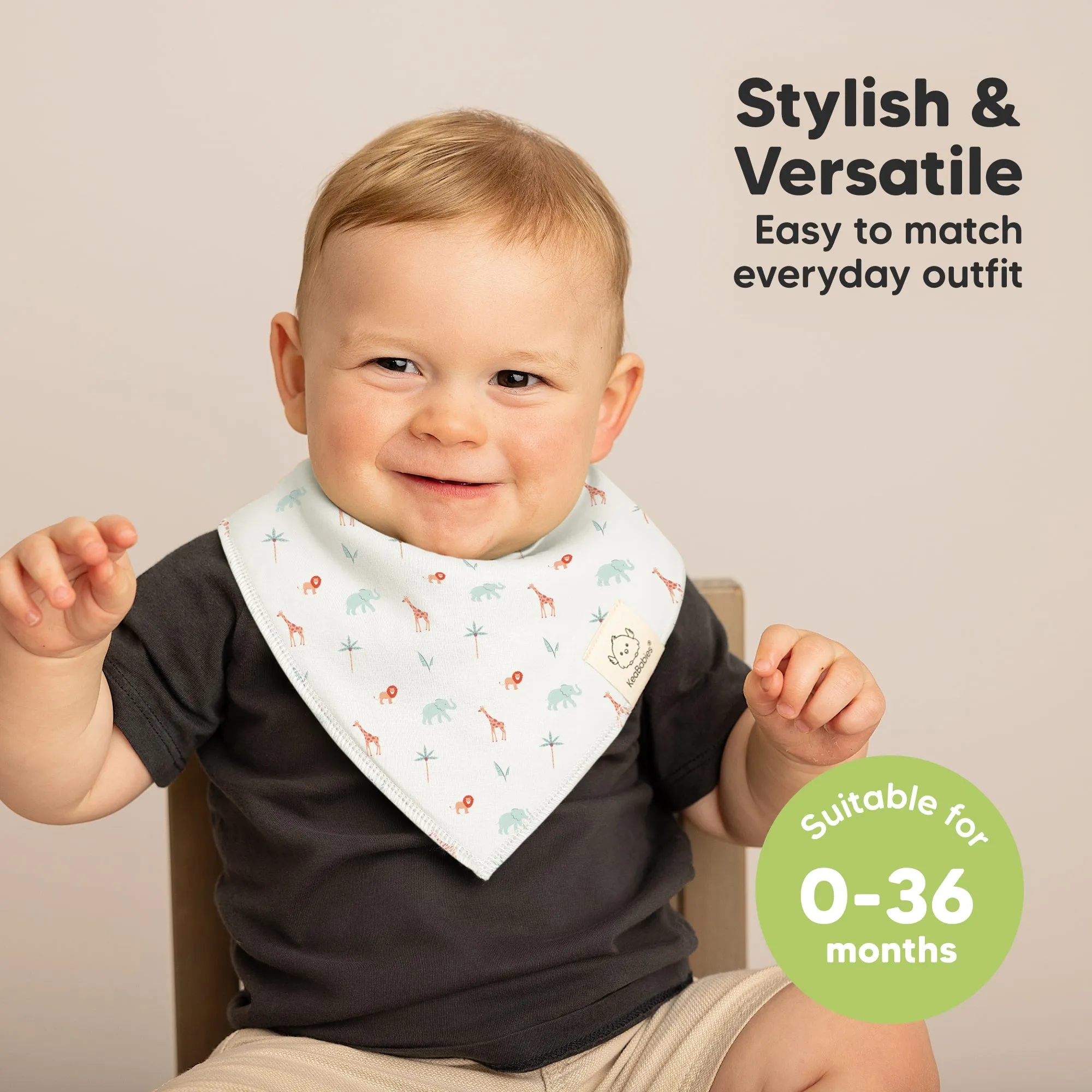 10-Pack Organic Bandana Bibs (Wildscape)