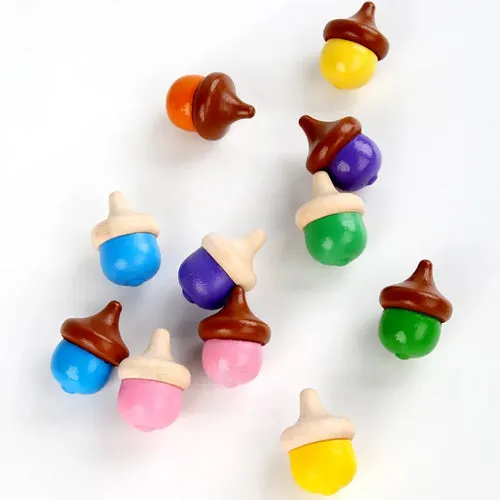 10-Piece Wooden Animal Spinning Tops - Fun for Kids & Adults!