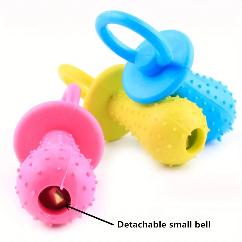 1pc Dog Chew Toy - Squeaky Dumbbell For Grinding Teeth And Playful Exercise