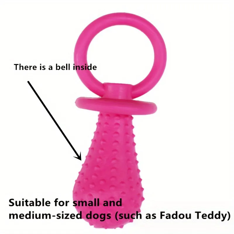 1pc Dog Chew Toy - Squeaky Dumbbell For Grinding Teeth And Playful Exercise