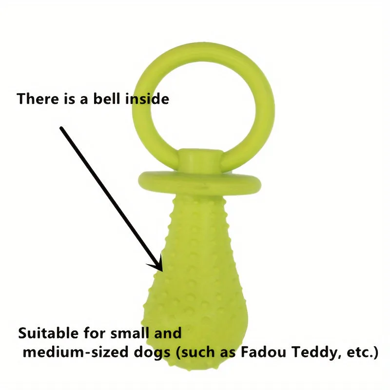 1pc Dog Chew Toy - Squeaky Dumbbell For Grinding Teeth And Playful Exercise