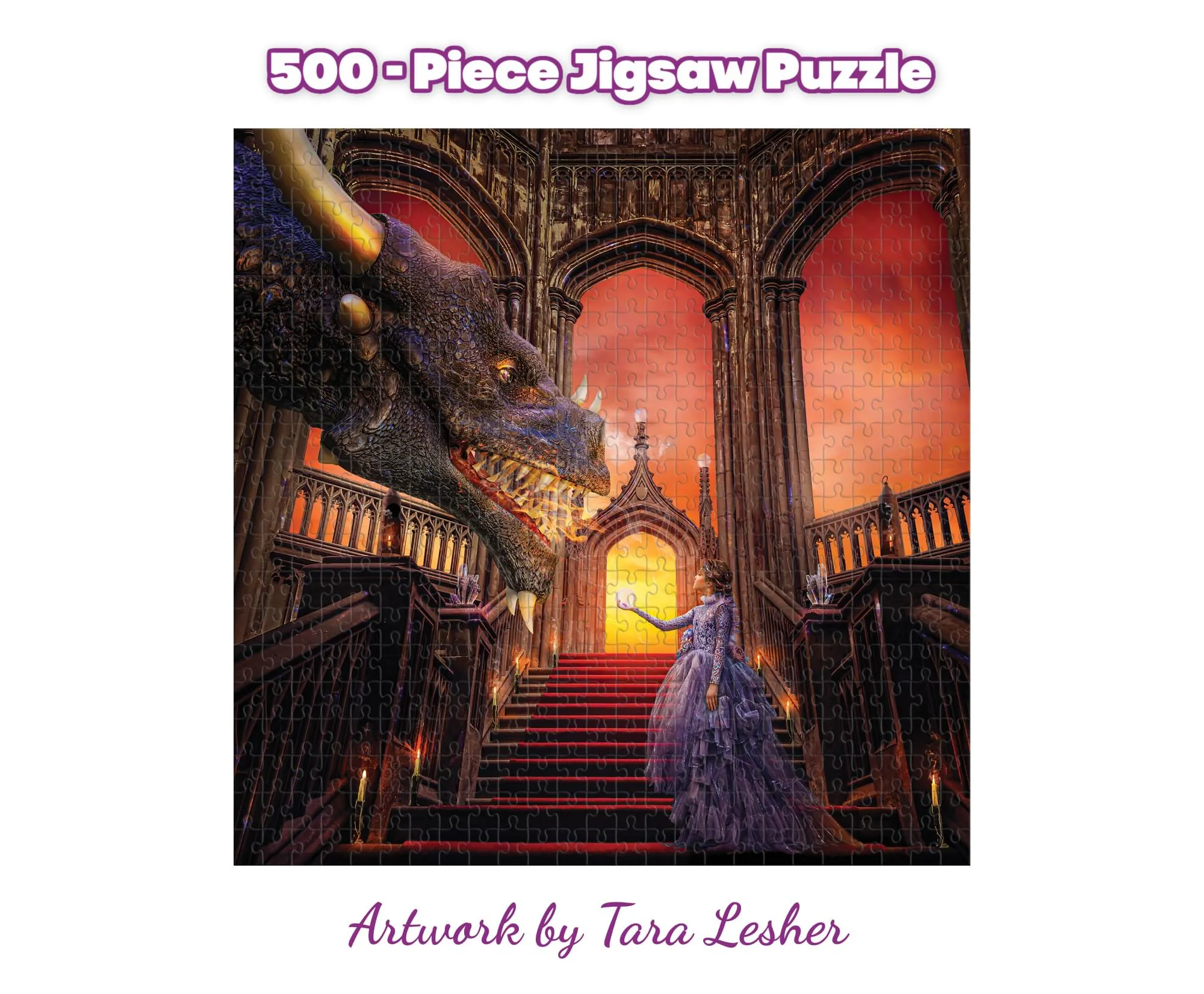 A Girl & Her Dragon Puzzle By Tara Lesher | 500 Piece Jigsaw Puzzle