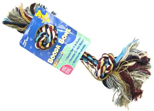 Aspen Pet Multi-Color 2-Knot Rope Bone - (3 Sizes)