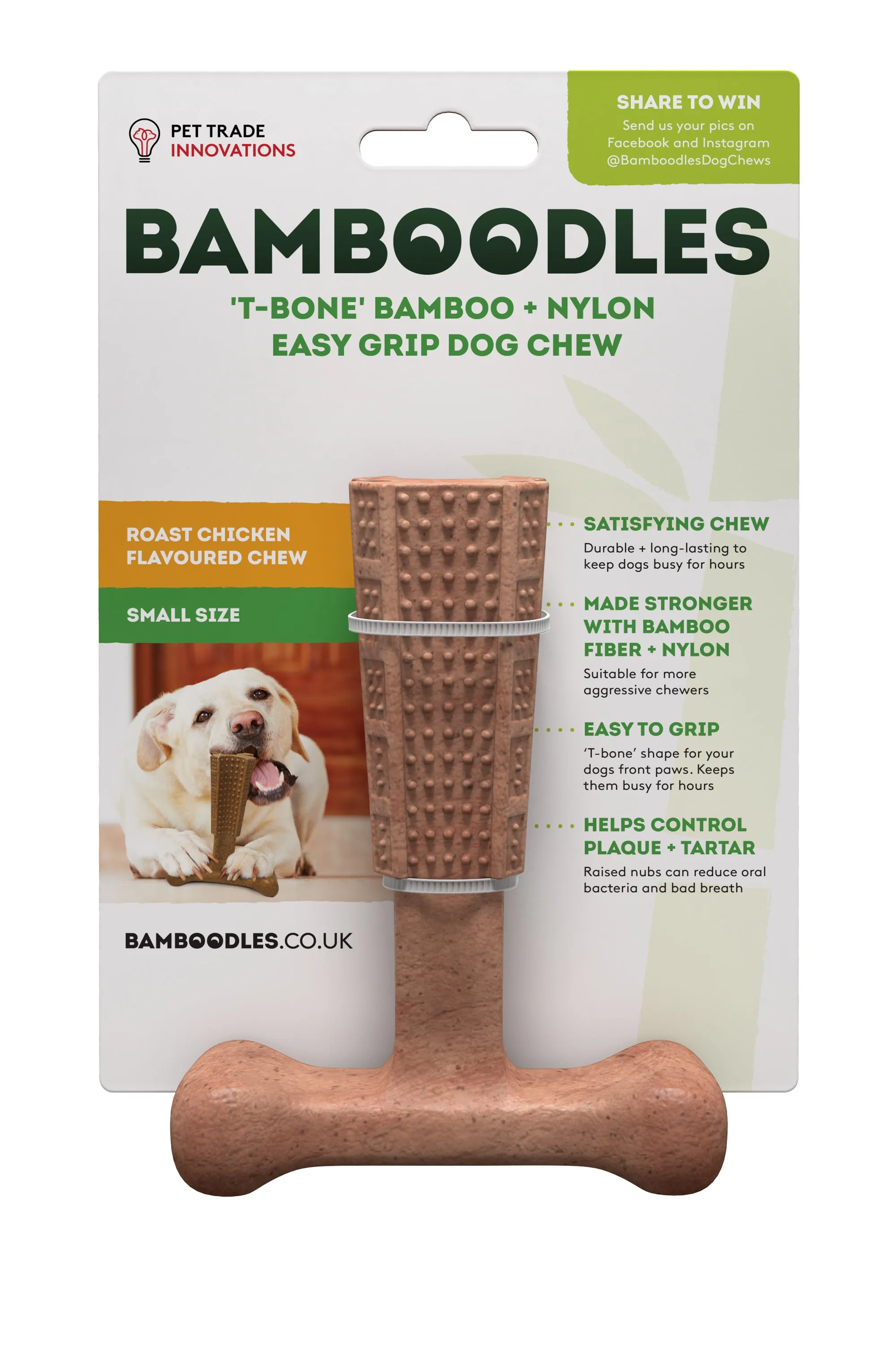 Bamboodles T-bone Chicken Flavour Dog Toys