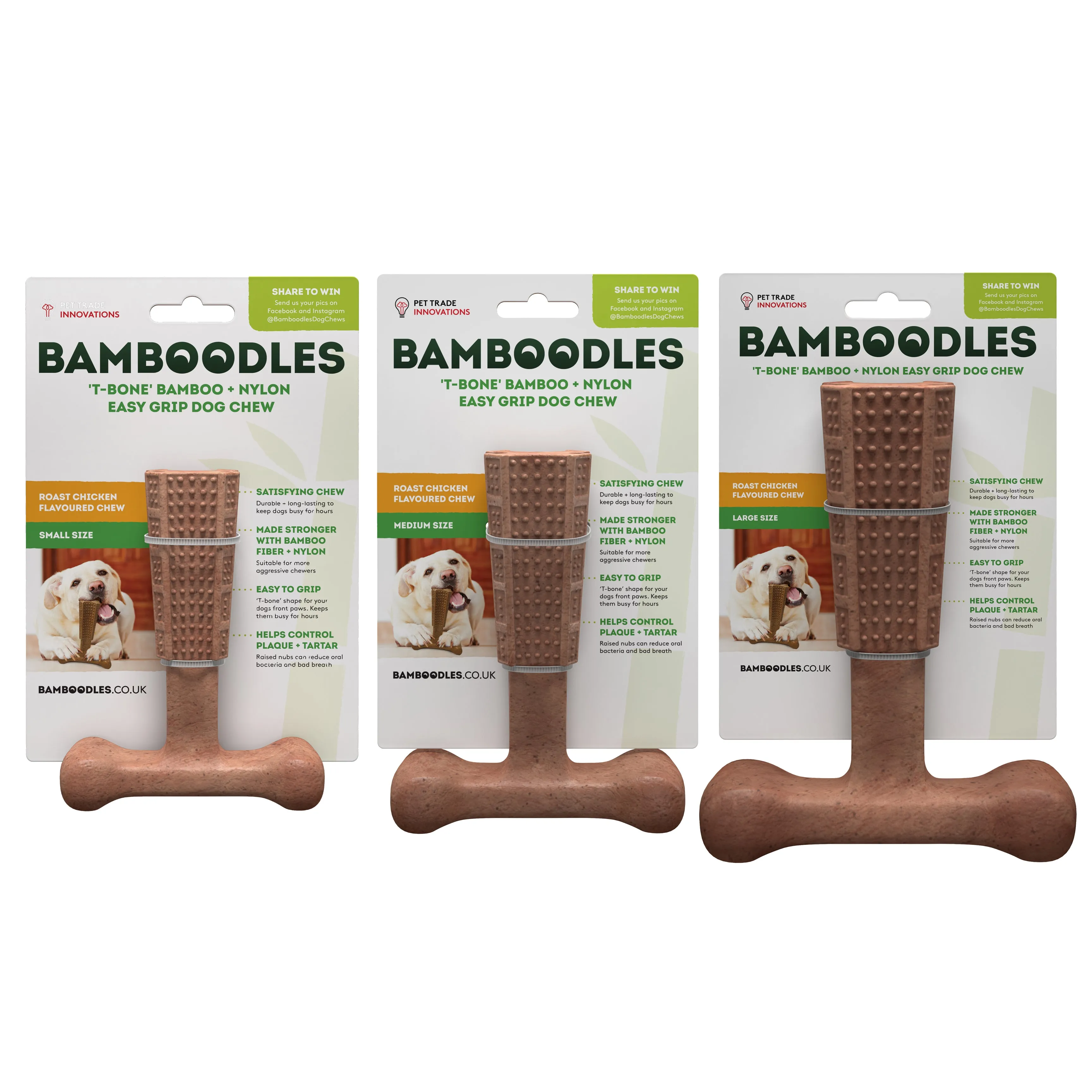 Bamboodles T-bone Chicken Flavour Dog Toys