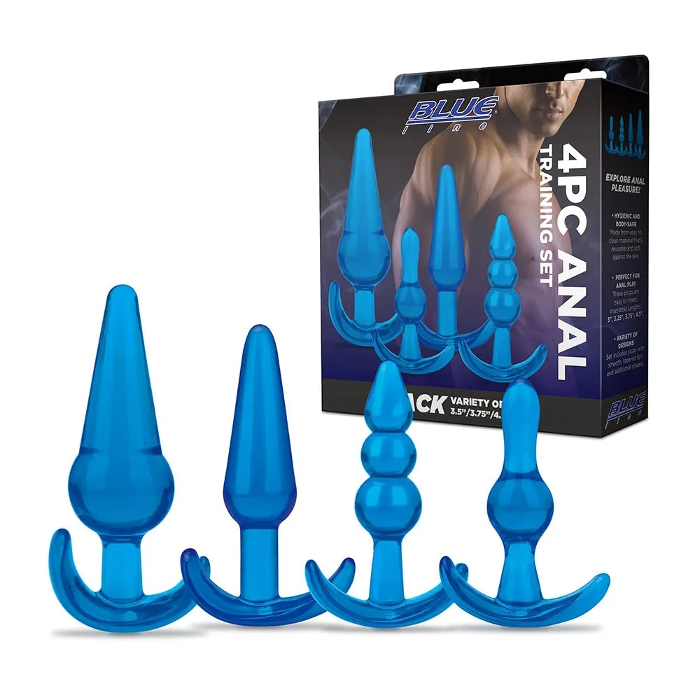 Blue Line C & B 4 pc Anal Training Set - Jelly Blue