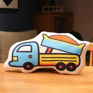 Cartoon Stuffed Vehicle Pillow | Dump Truck