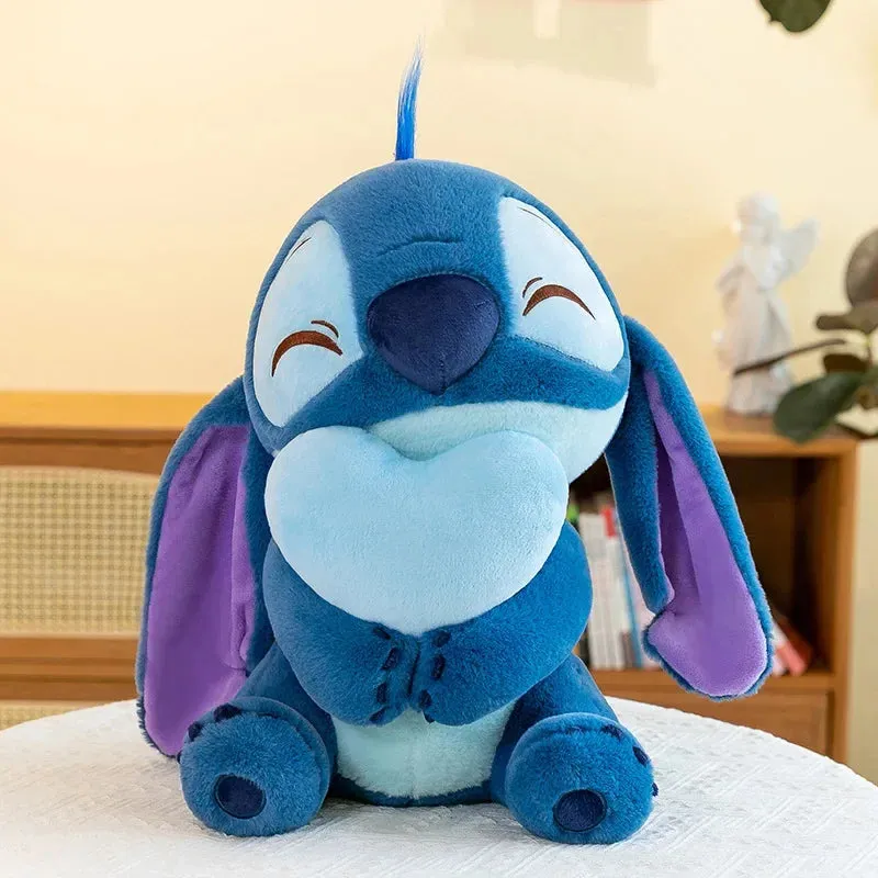 Disney Kawaii Lilo and Stitch Plush Toy | Pink Cherry Blossom Anime Stuffed Plushie, Soft Gift for Kids