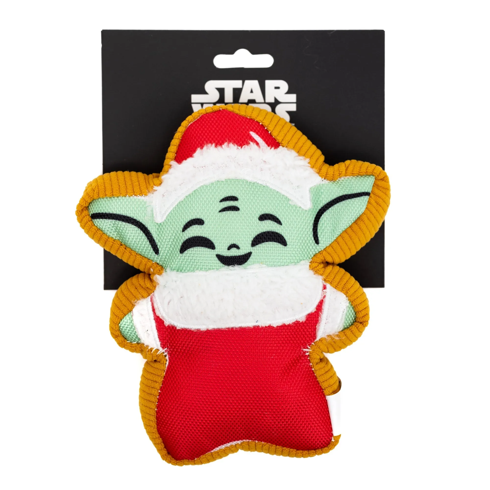 Dog Toy Squeaker Plush - Star Wars Holiday Grogu Santa Cookie Replica