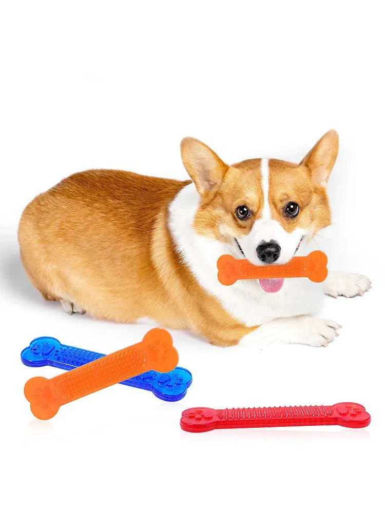 Durable Rubber Bone Chew Toy for Dogs - Dental Health & Boredom Relief