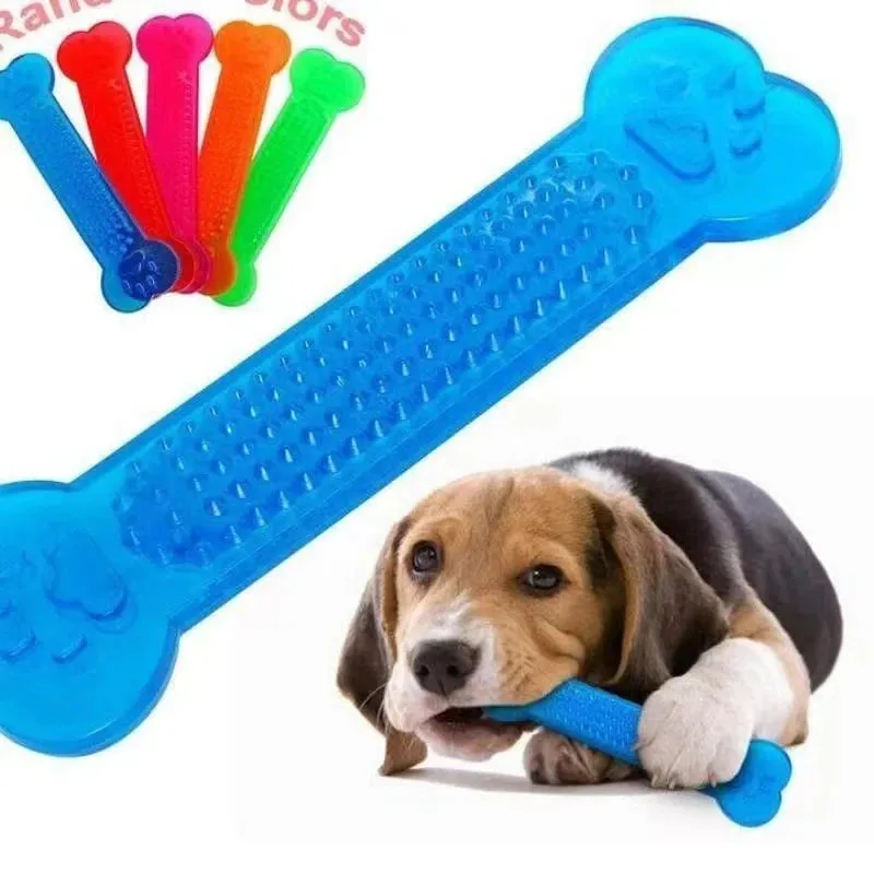 Durable Rubber Bone Chew Toy for Dogs - Dental Health & Boredom Relief