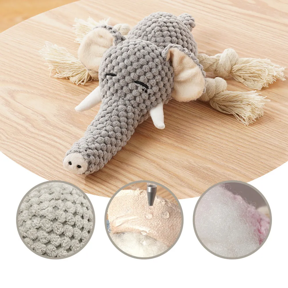 Ellie Elephant Rope Squeaker Toy