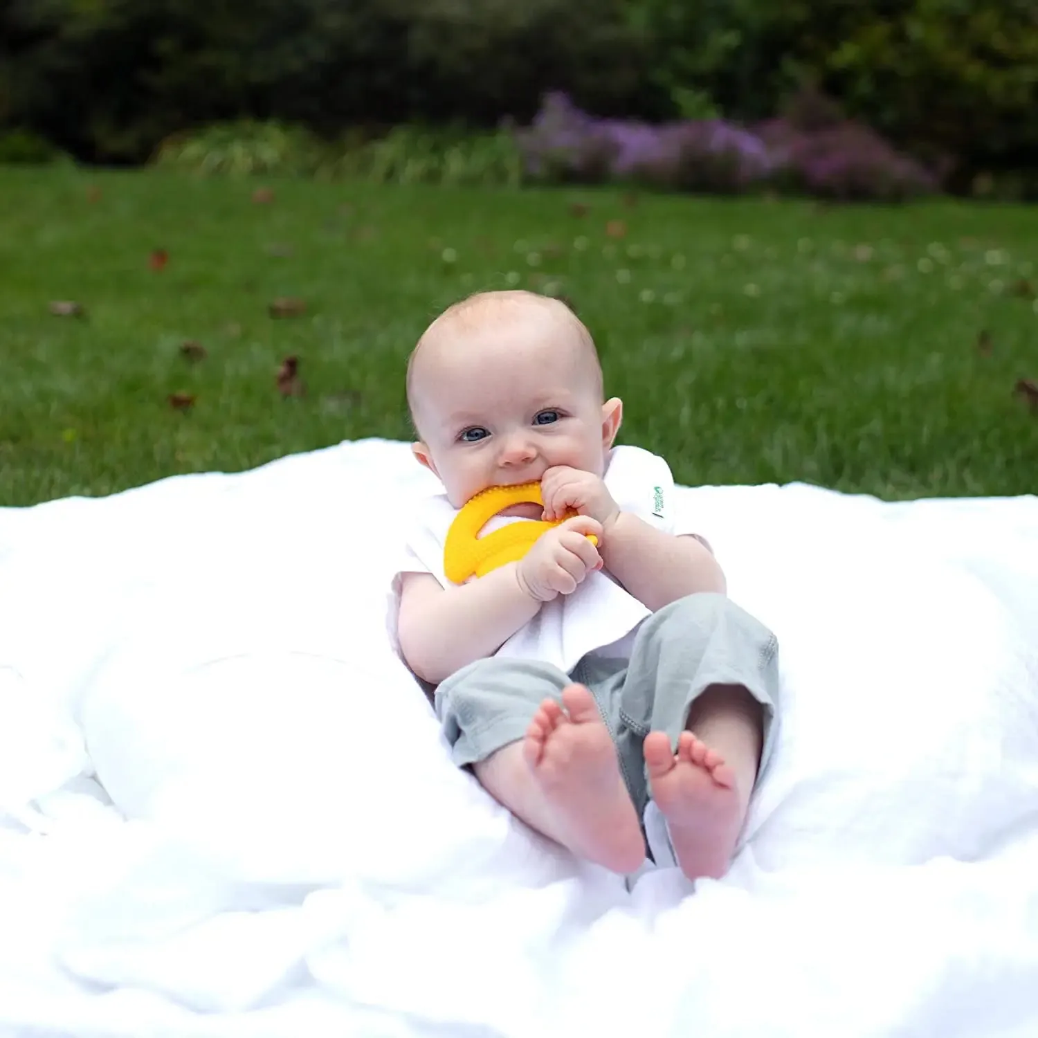 Green Sprouts Silicone Fruit Teether-Banana