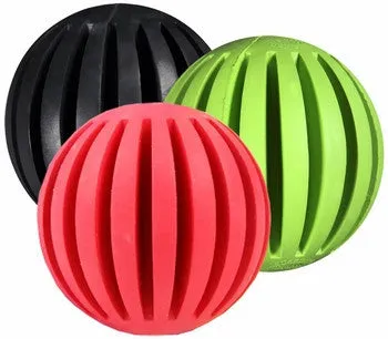 JW Pet Tanzanian Mountain Ball Rubber Dog Toy; available in 2 sizes