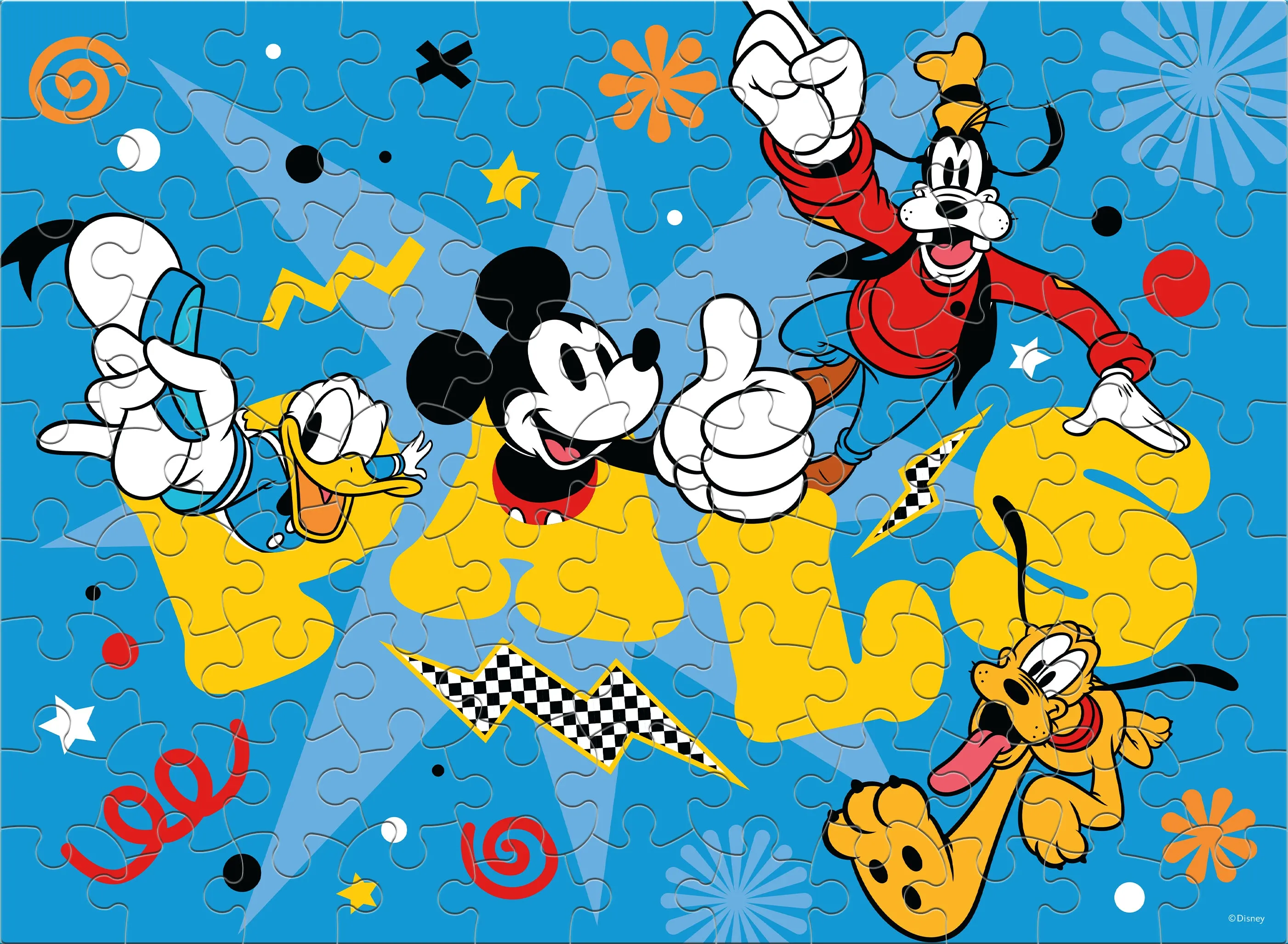 Kids 100 Piece Deluxe Puzzle - Disney Mickey and Pals Foil - 100 Piece Puzzle