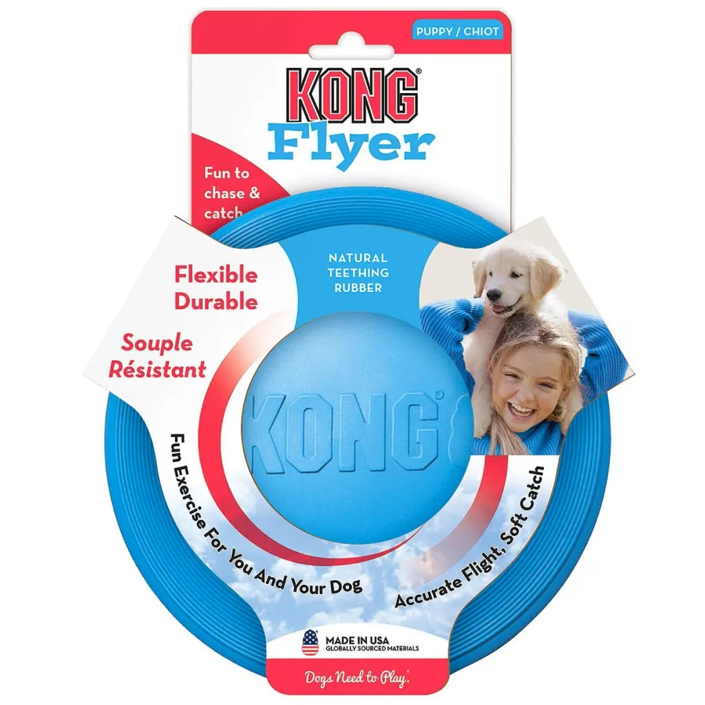 Kong Puppy Flyer Toy for Dogs (Color Varies)