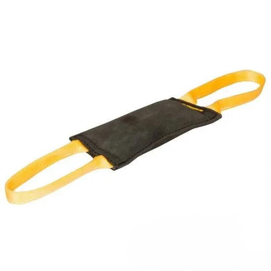 Leather 200mm Dog Tug Double Handle