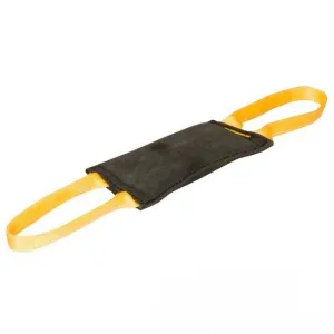 Leather 200mm Dog Tug Double Handle