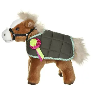 Living Nature 18cm Brown Horse With Jacket Soft Toy