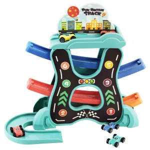 Manual Fun Racing Track Set With 6 Mini Cars