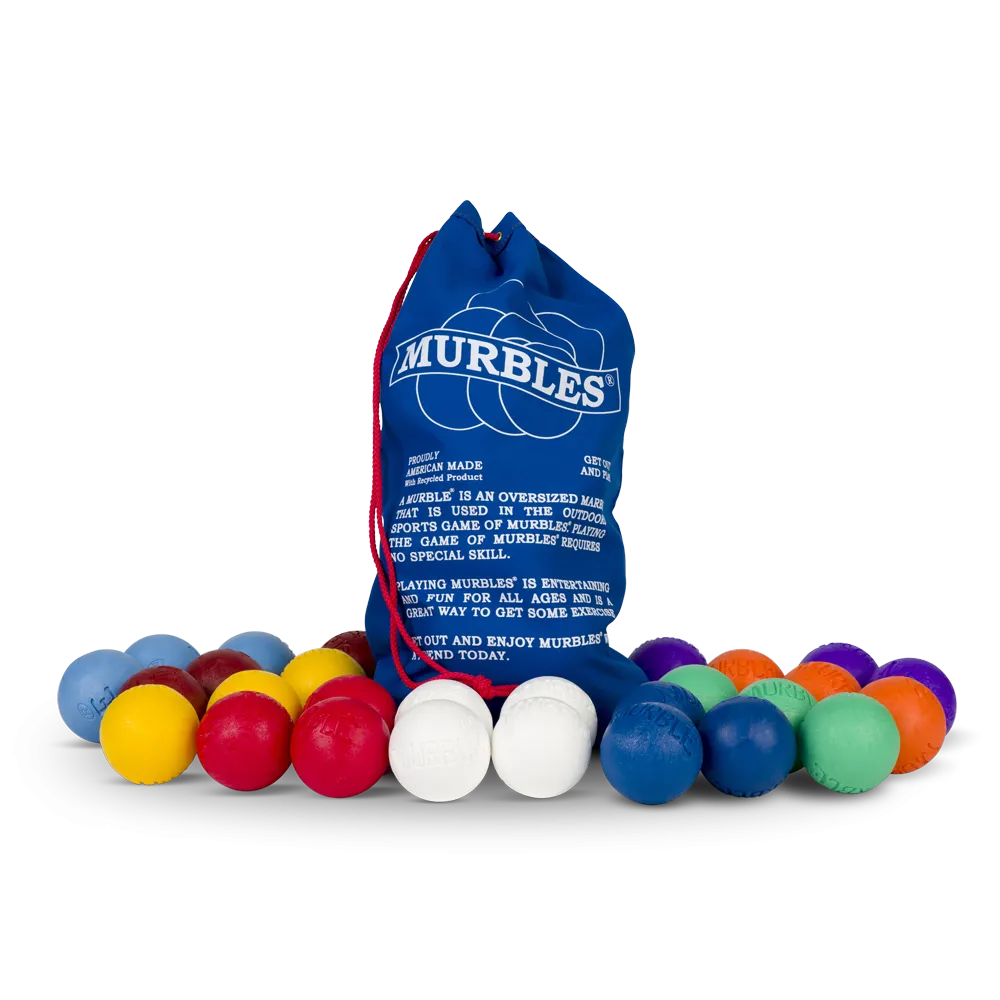 Murbles Game Large Tournament Set – Up to 8 Players – 28 balls Made in USA