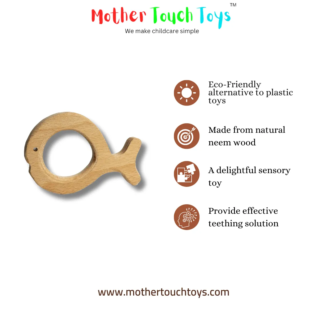 Neem Wood Teether Fish