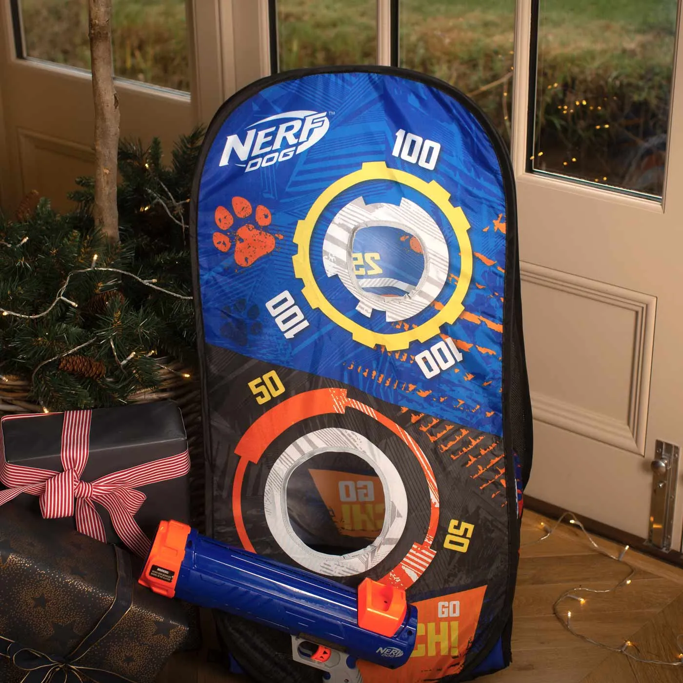 NERF Dog Tennis Ball Blaster with Target