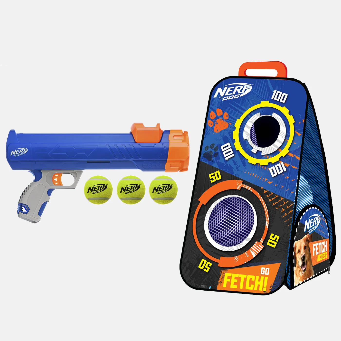 NERF Dog Tennis Ball Blaster with Target