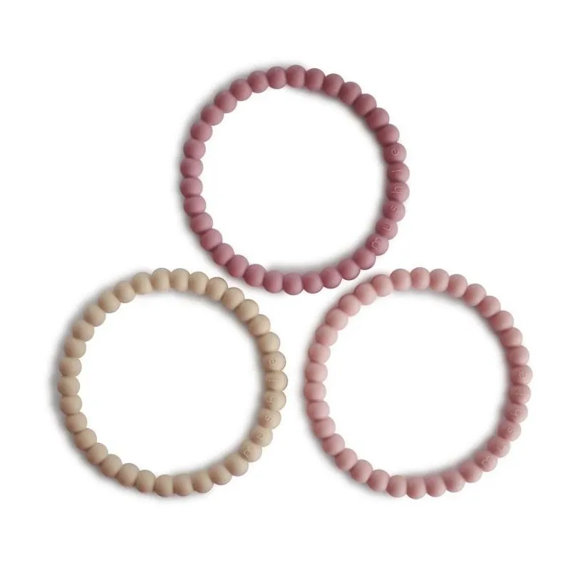 Pearl Teething Bracelets - 3 Pack