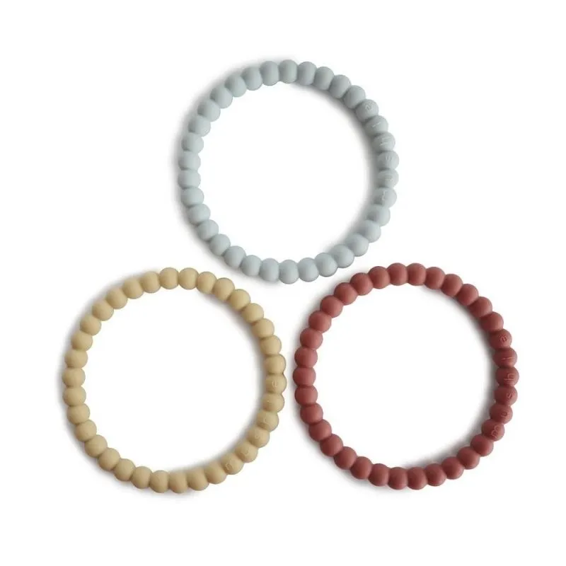 Pearl Teething Bracelets - 3 Pack