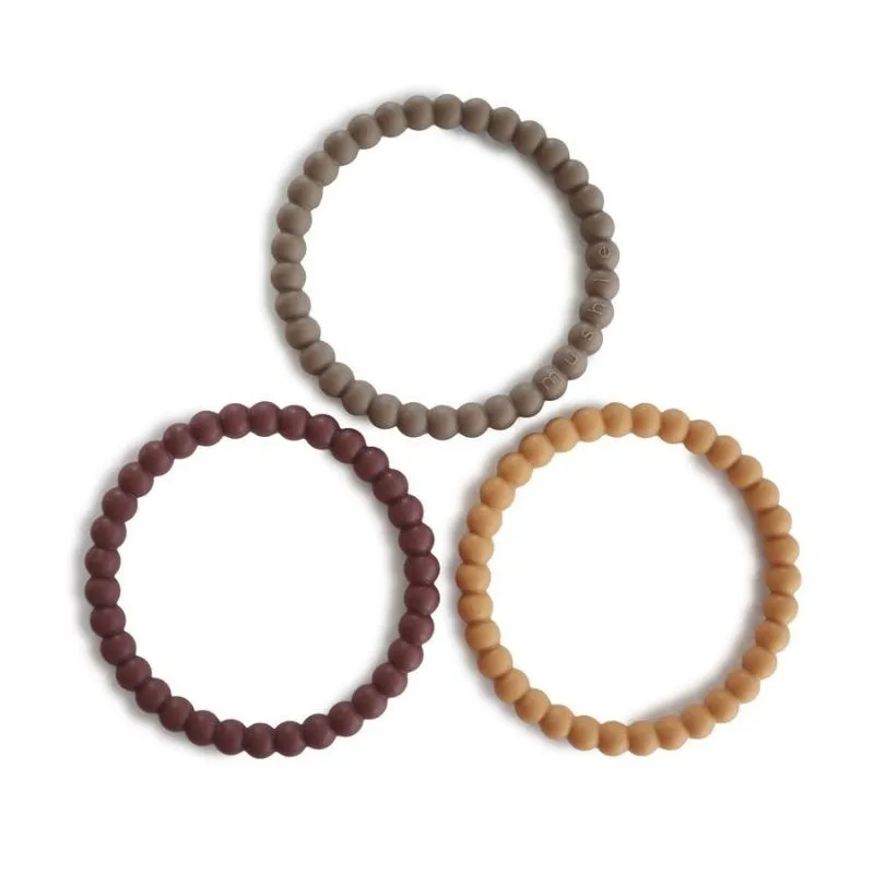 Pearl Teething Bracelets - 3 Pack