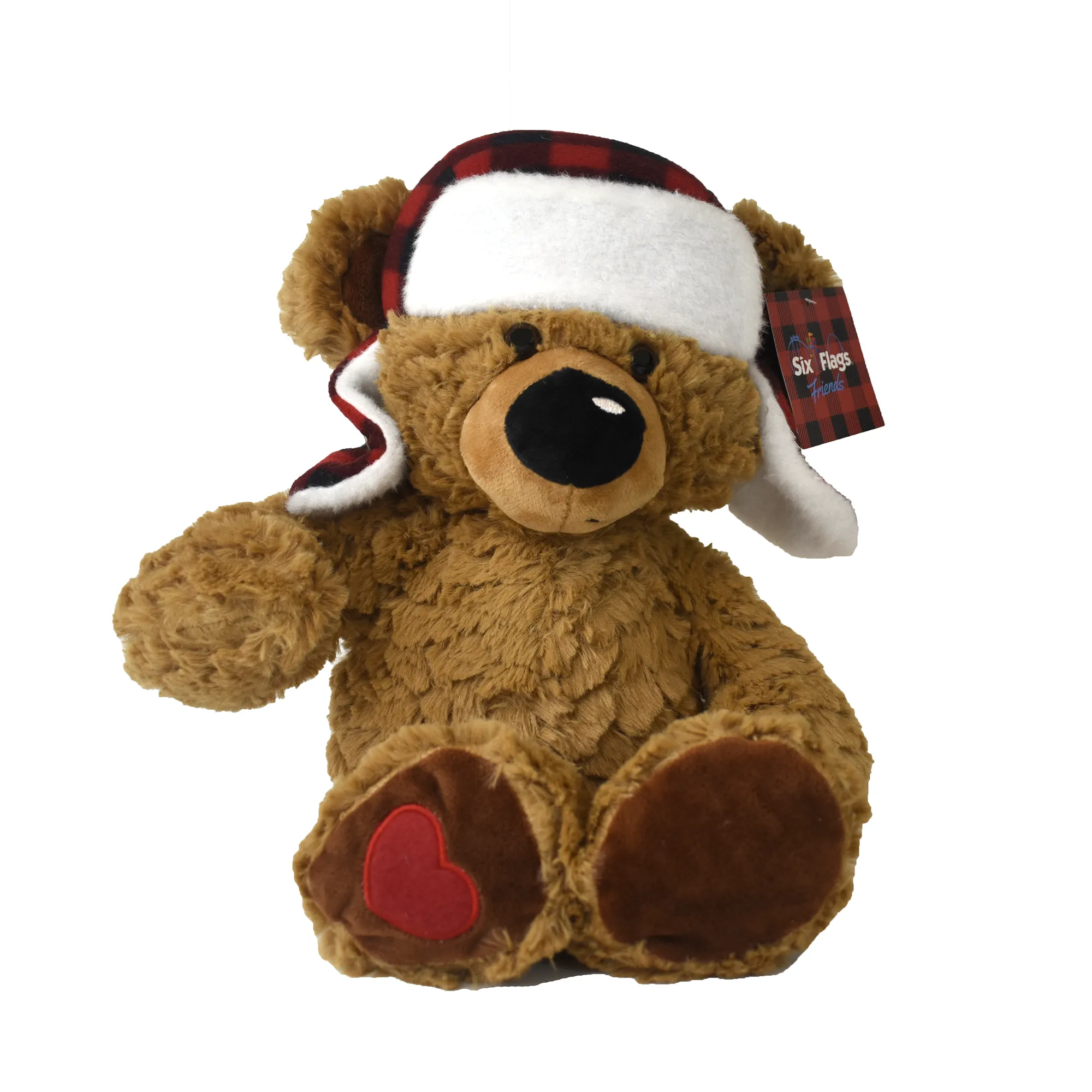 Six Flags Friends Holiday Bear with Hat