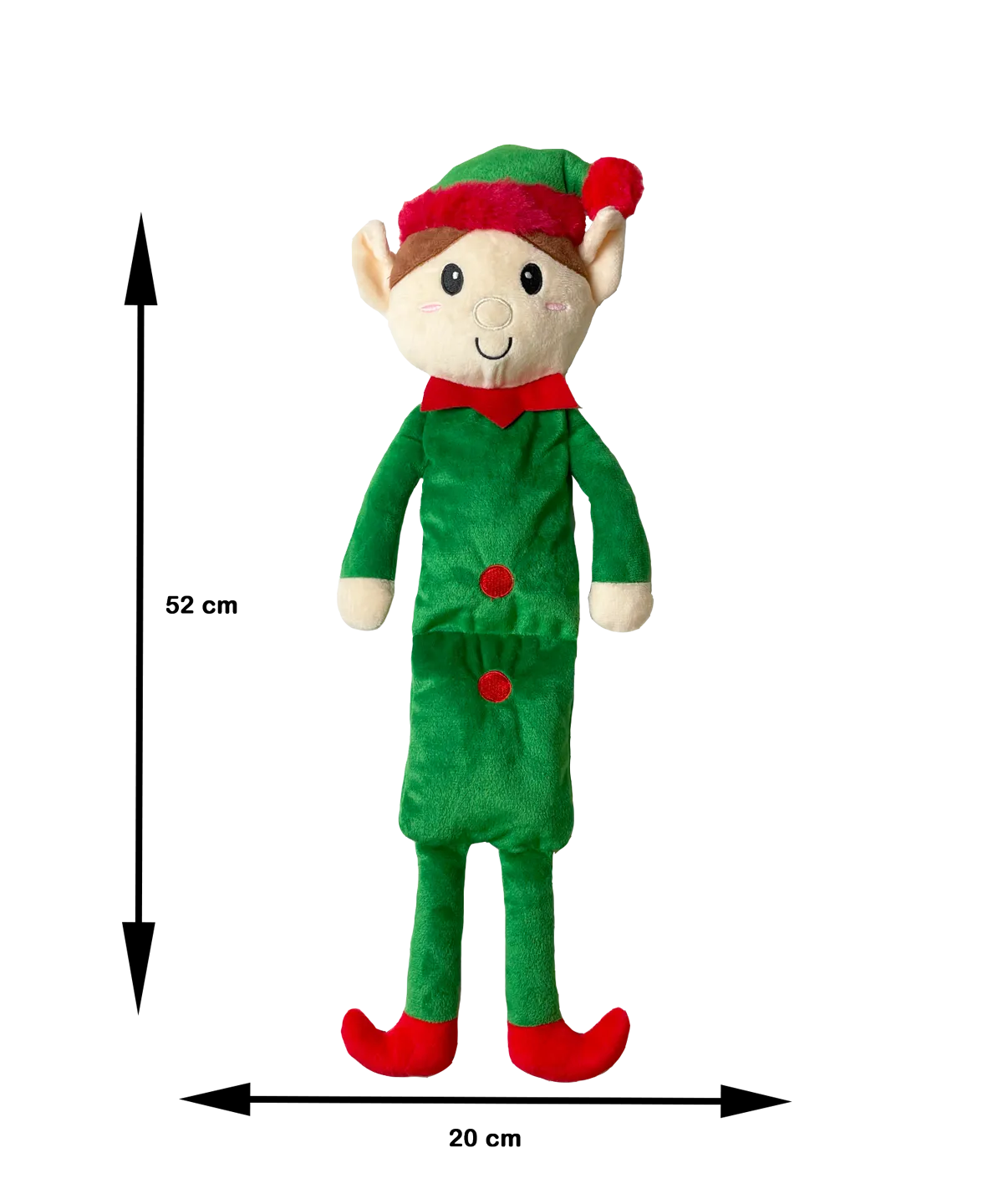 Squeaky Elf | Soft Christmas Dog Toy by Happy Pet