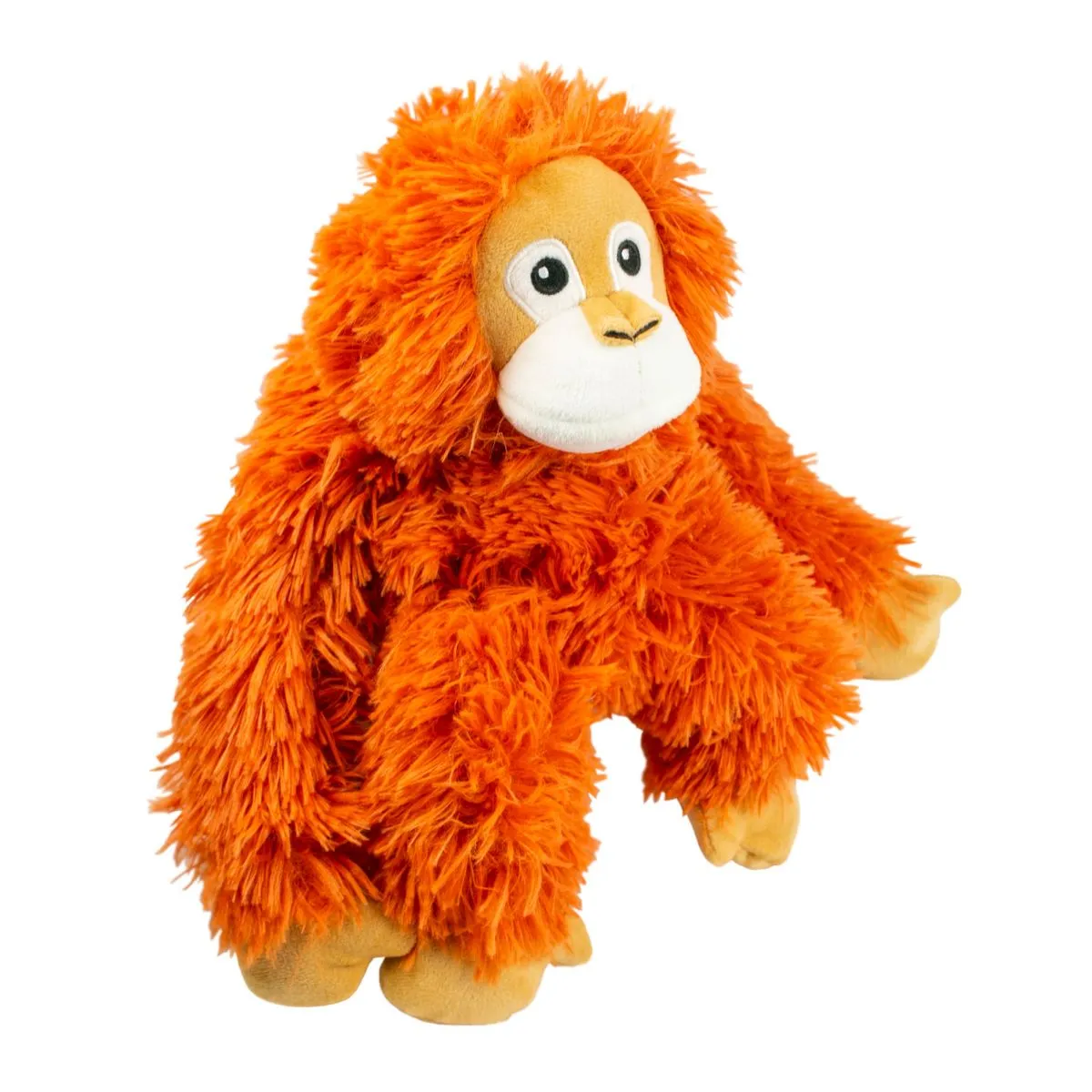 Squeaky Plush Dog Toy: Orangutan Rope Body