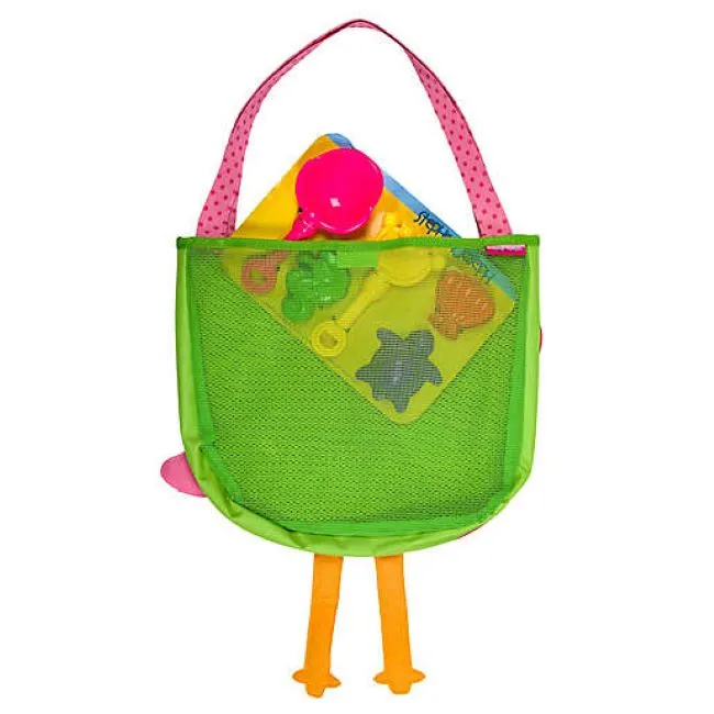 stephen joseph beach tote with sand toy play set - flamingo