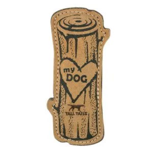 Tall Tails Natural Leather & Wool Love My Dog Log - 9"