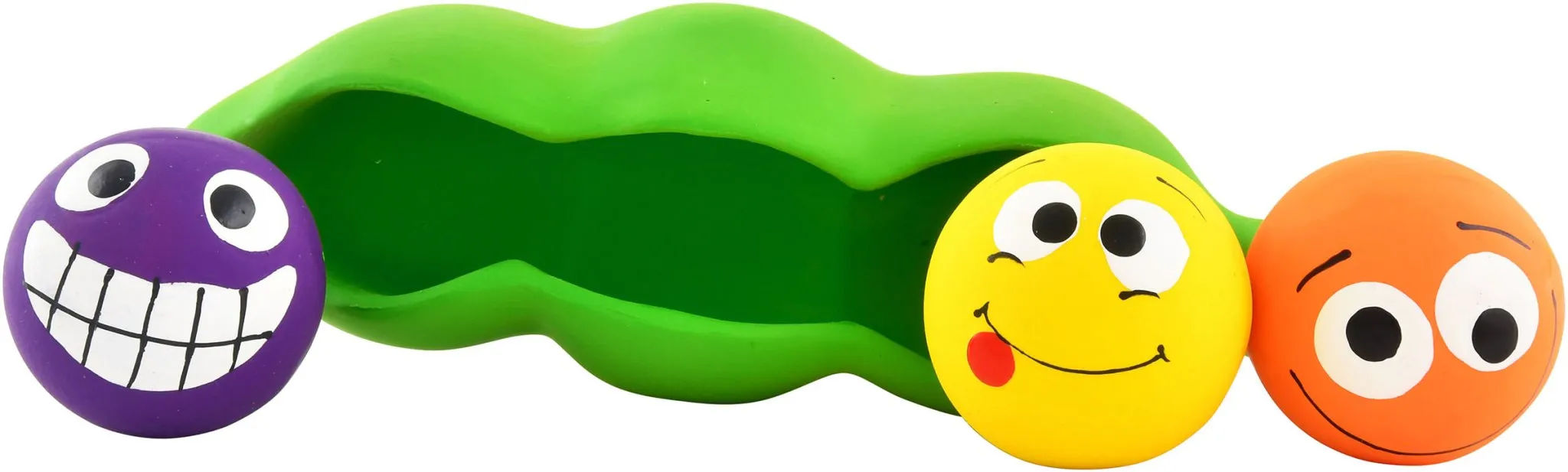 Three Peas in a Pod Latex Dog Toy