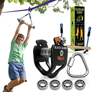 Trailblaze 70 Ft Zipline Kit Tree Rock Climbing Holds Backyard Ninja 300 lb