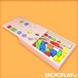 Wooden Puzzle Beaded Box