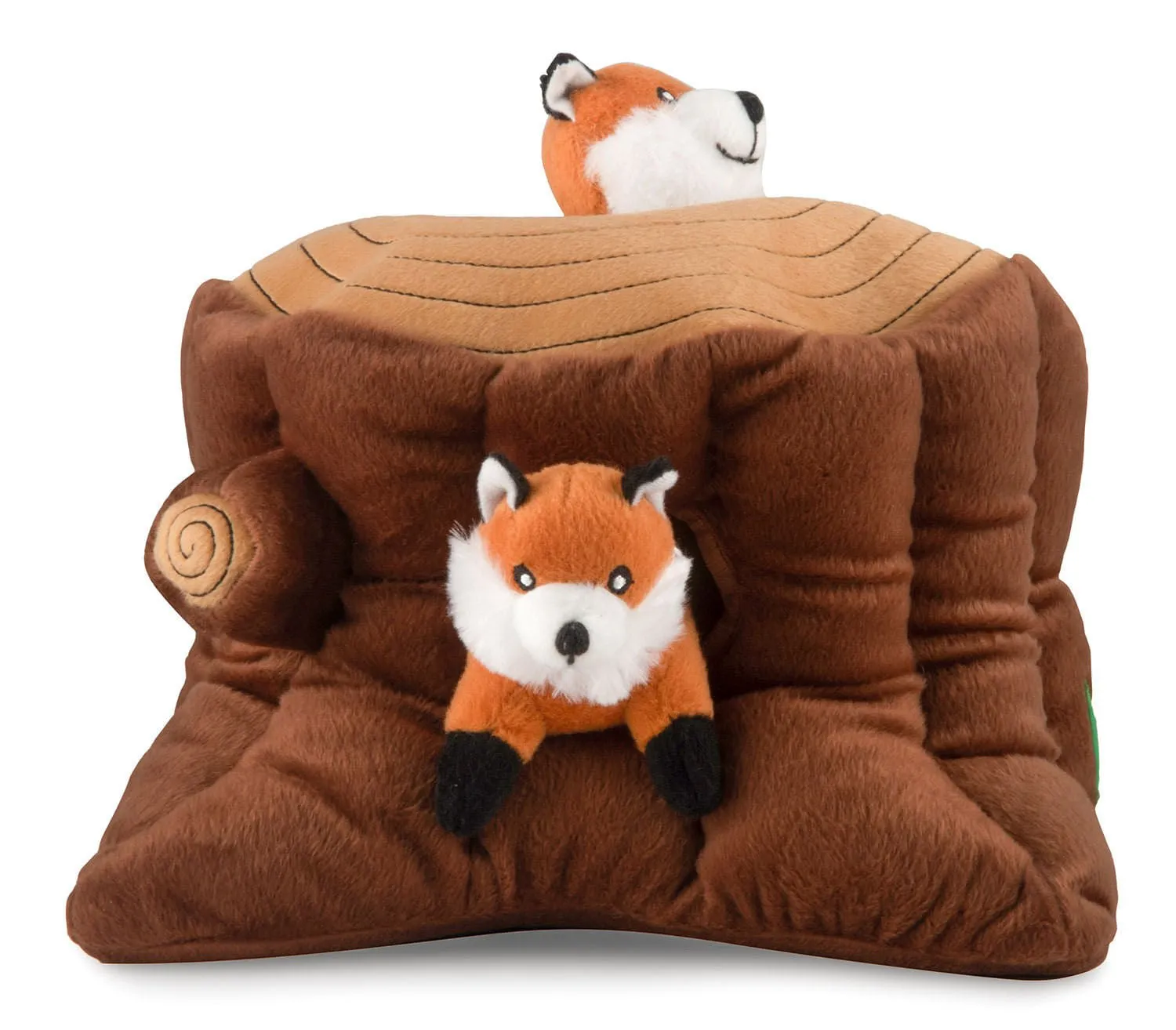 Zippy Burrow 4 Piece Fox Stump Squeaker Dog Toy